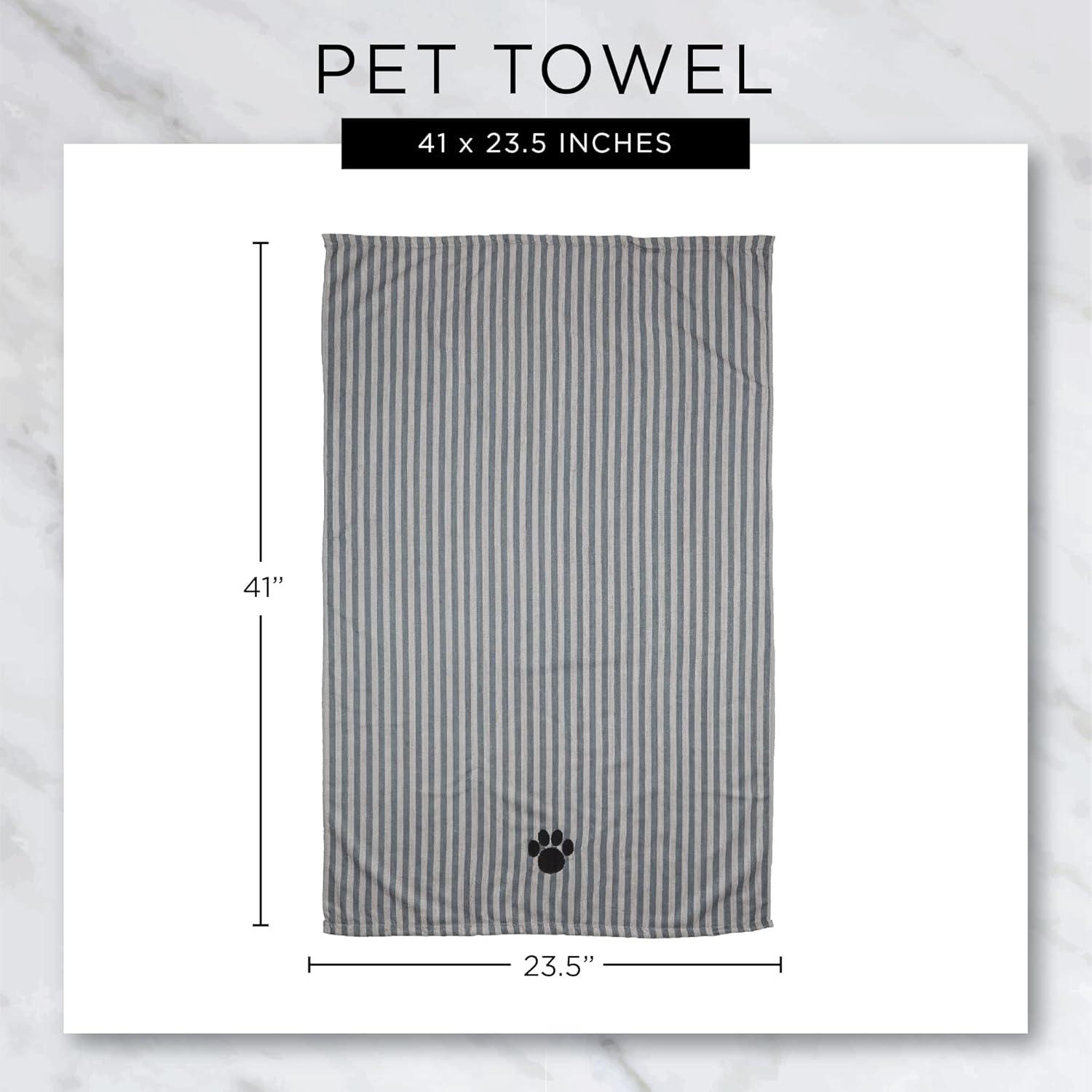 imageBone Dry Pet Grooming Towel Collection Absorbent Microfiber XLarge 41x235quot Embroidered RedEmbroidered Lettuce Green