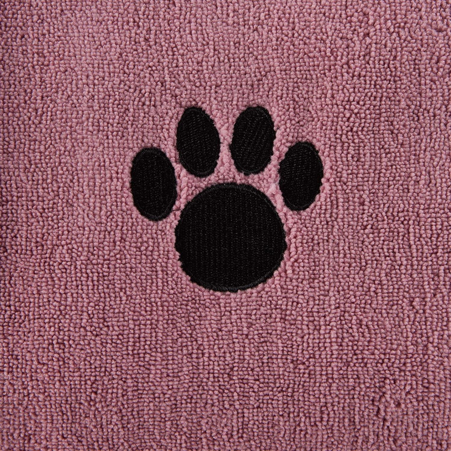 imageBone Dry Pet Grooming Towel Collection Absorbent Microfiber XLarge 41x235quot Embroidered RedEmbroidered Rose