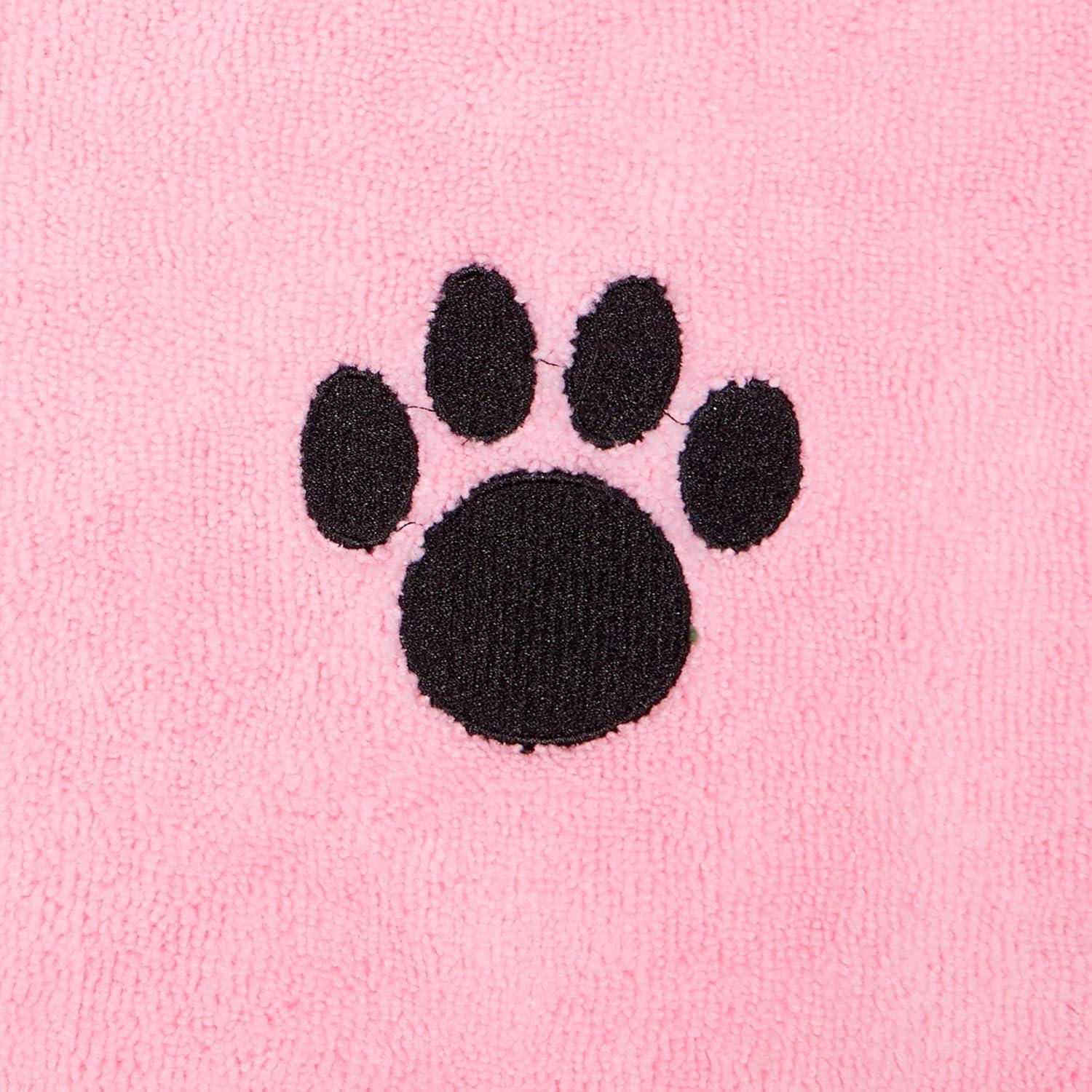 imageBone Dry Pet Grooming Towel Collection Absorbent Microfiber XLarge 41x235quot Embroidered RedPink