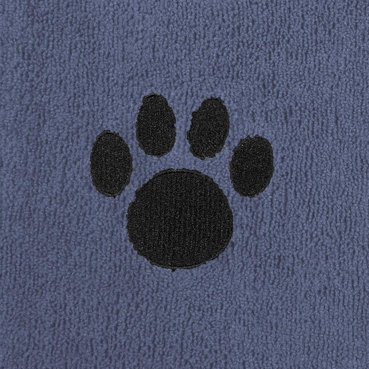 imageBone Dry Pet Grooming Towel Collection Absorbent Microfiber XLarge 41x235quot Embroidered RedStonewash Blue