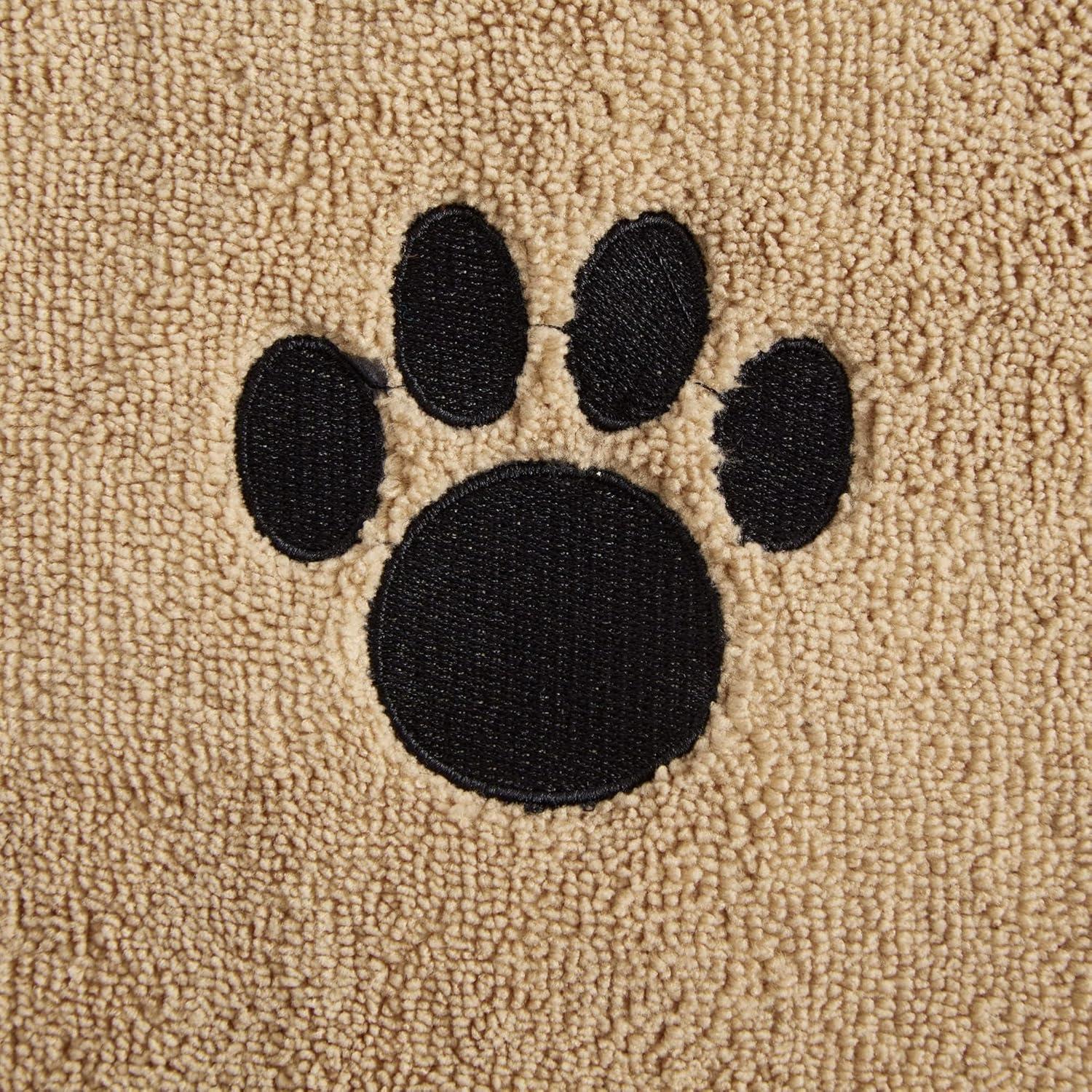 imageBone Dry Pet Grooming Towel Collection Absorbent Microfiber XLarge 41x235quot Embroidered RedTaupe