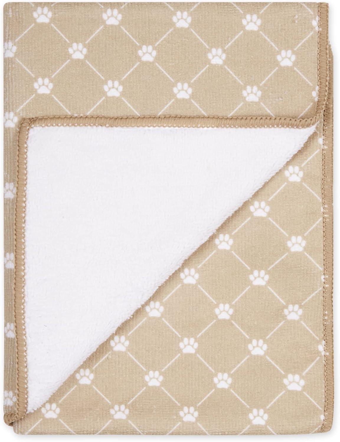 imageBone Dry Pet Grooming Towel Collection Trellis Print Microfiber Absorbent Drying Set 15x30 Gray 3 CountTaupe