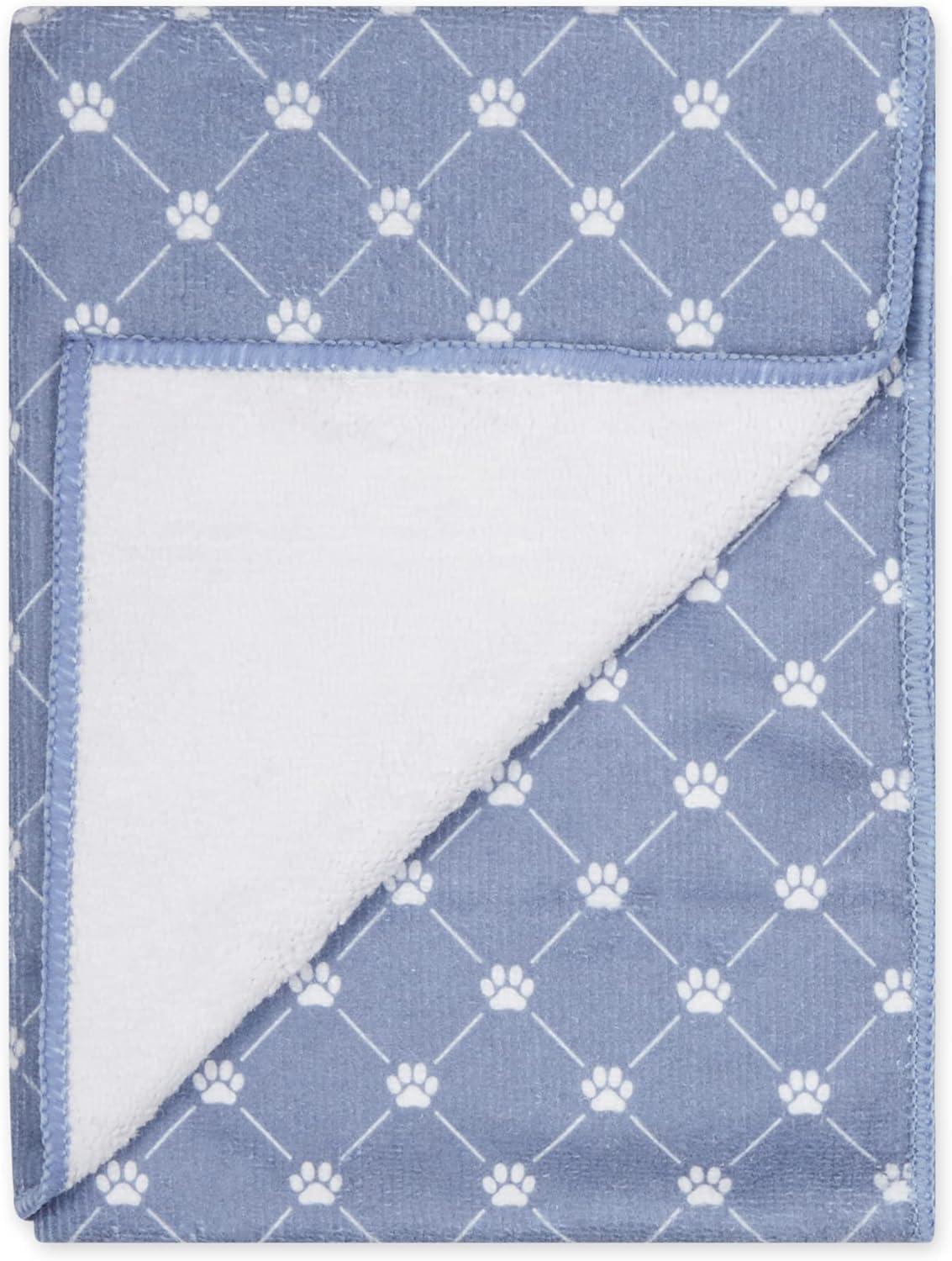 imageBone Dry Pet Grooming Towel Collection Trellis Print Microfiber Absorbent Drying Set 15x30 Gray 3 CountTrellis Stonewash Blue