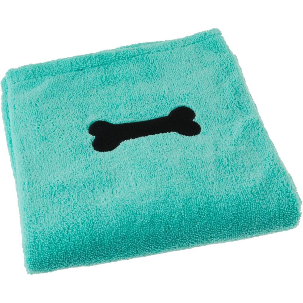 imageBone Dry Pet Grooming Towel Collection Absorbent Microfiber XLarge 41x235quot Embroidered RedEmbroidered Green