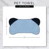 imageBone Dry Drying Pet Towel Bone Towel with Pockets  30 x 16 Blue