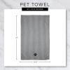 imageBone Dry Pet Grooming Towel Collection Absorbent Microfiber XLarge 41x235quot Embroidered RedBlue