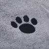 imageBone Dry Pet Grooming Towel Collection Absorbent Microfiber XLarge 41x235quot Embroidered RedEmbroidered Gray