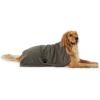 imageBone Dry Pet Grooming Towel Collection Absorbent Microfiber XLarge 41x235quot Embroidered RedEmbroidered Gray