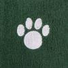 imageBone Dry Pet Grooming Towel Collection Absorbent Microfiber XLarge 41x235quot Embroidered RedEmbroidered Hunter Green