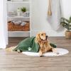 imageBone Dry Pet Grooming Towel Collection Absorbent Microfiber XLarge 41x235quot Embroidered RedEmbroidered Hunter Green