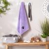 imageBone Dry Pet Grooming Towel Collection Absorbent Microfiber XLarge 41x235quot Embroidered RedEmbroidered Lavender