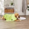 imageBone Dry Pet Grooming Towel Collection Absorbent Microfiber XLarge 41x235quot Embroidered RedEmbroidered Lettuce Green