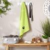 imageBone Dry Pet Grooming Towel Collection Absorbent Microfiber XLarge 41x235quot Embroidered RedEmbroidered Lettuce Green