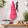 imageBone Dry Pet Grooming Towel Collection Absorbent Microfiber XLarge 41x235quot Embroidered RedEmbroidered Raspberry Sorbet