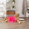 imageBone Dry Pet Grooming Towel Collection Absorbent Microfiber XLarge 41x235quot Embroidered RedEmbroidered Raspberry Sorbet