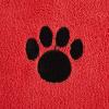 imageBone Dry Pet Grooming Towel Collection Absorbent Microfiber XLarge 41x235quot Embroidered RedEmbroidered Red