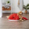 imageBone Dry Pet Grooming Towel Collection Absorbent Microfiber XLarge 41x235quot Embroidered RedEmbroidered Red