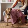 imageBone Dry Pet Grooming Towel Collection Absorbent Microfiber XLarge 41x235quot Embroidered RedEmbroidered Rose