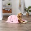 imageBone Dry Pet Grooming Towel Collection Absorbent Microfiber XLarge 41x235quot Embroidered RedPink