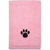 imageBone Dry Pet Grooming Towel Collection Absorbent Microfiber XLarge 41x235quot Embroidered RedPink
