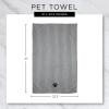 imageBone Dry Pet Grooming Towel Collection Absorbent Microfiber XLarge 41x235quot Embroidered RedStonewash Blue