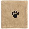 imageBone Dry Pet Grooming Towel Collection Absorbent Microfiber XLarge 41x235quot Embroidered RedTaupe