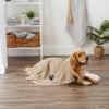 imageBone Dry Pet Grooming Towel Collection Absorbent Microfiber XLarge 41x235quot Embroidered RedTaupe