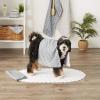 imageBone Dry Pet Grooming Towel Collection Trellis Print Microfiber Absorbent Drying Set 15x30 Gray 3 CountGray