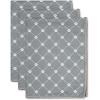 imageBone Dry Pet Grooming Towel Collection Trellis Print Microfiber Absorbent Drying Set 15x30 Gray 3 CountGray