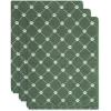 imageBone Dry Pet Grooming Towel Collection Trellis Print Microfiber Absorbent Drying Set 15x30 Gray 3 CountHunter Green