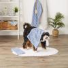 imageBone Dry Pet Grooming Towel Collection Trellis Print Microfiber Absorbent Drying Set 15x30 Gray 3 CountTrellis Stonewash Blue