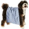 imageBone Dry Pet Grooming Towel Collection Trellis Print Microfiber Absorbent Drying Set 15x30 Gray 3 CountTrellis Stonewash Blue
