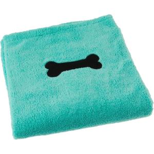 imageBone Dry Pet Grooming Towel Collection Absorbent Microfiber XLarge 41x235quot Embroidered RedEmbroidered Green