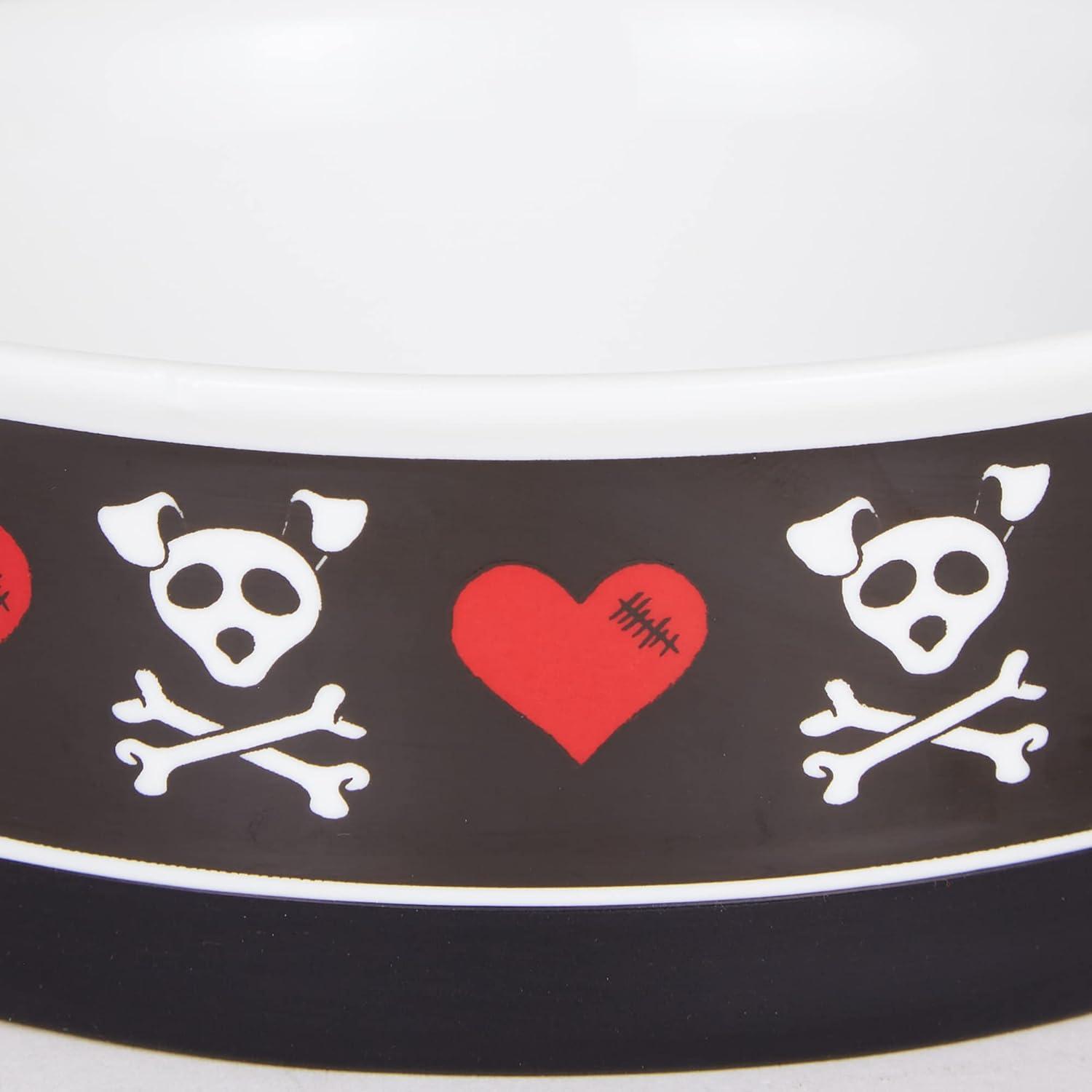 imageBone Dry Ceramic Food ampamp Water Bowls for Pets NonSlip for Secure Less Messy Feeding Microwave ampamp Dishwasher Safe Single Dish Large 75x24quot Red White ampamp BlueBad to the Bone