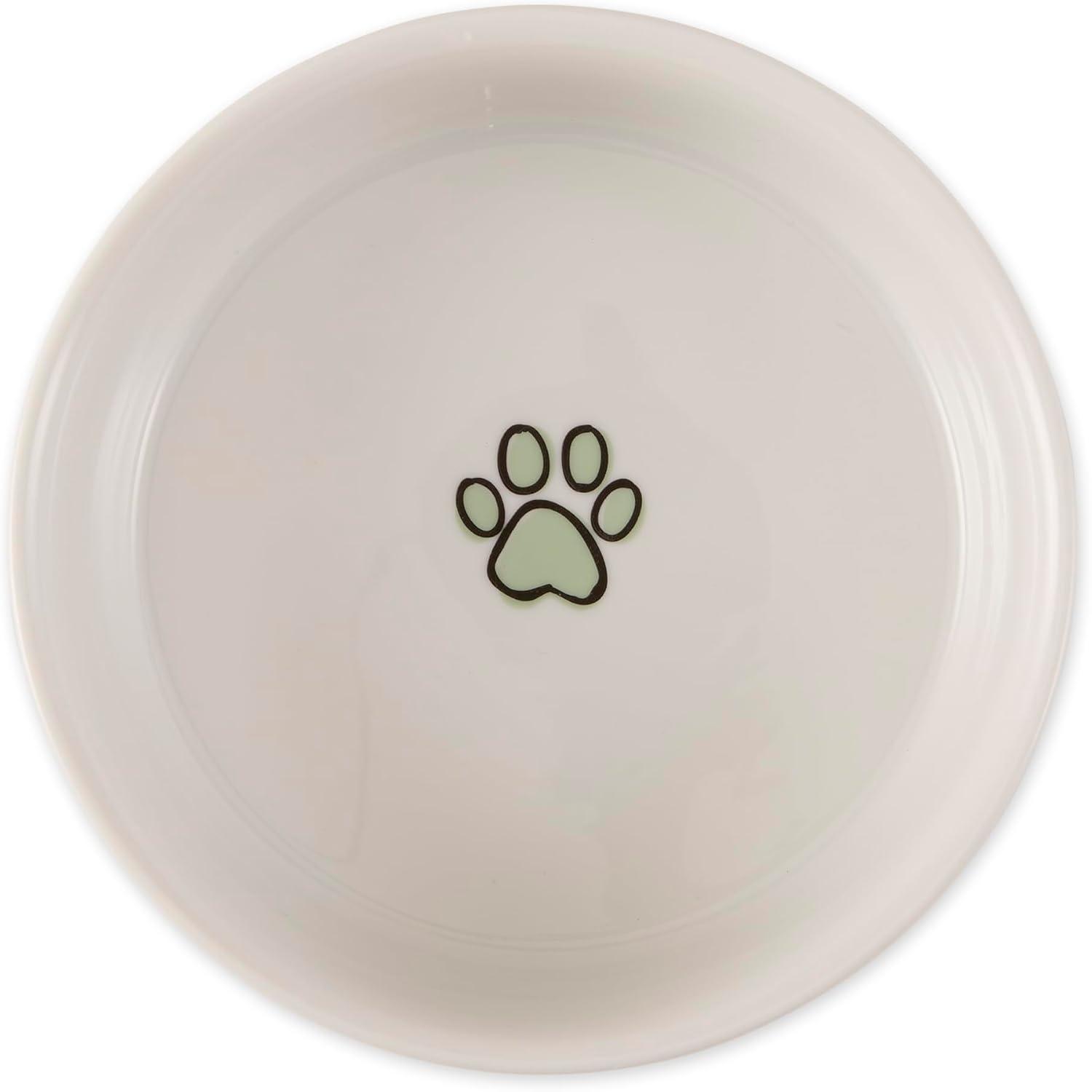imageBone Dry Ceramic Food ampamp Water Bowls for Pets NonSlip for Secure Less Messy Feeding Microwave ampamp Dishwasher Safe Single Dish Large 75x24quot Red White ampamp BlueDesert Sage Petite Check