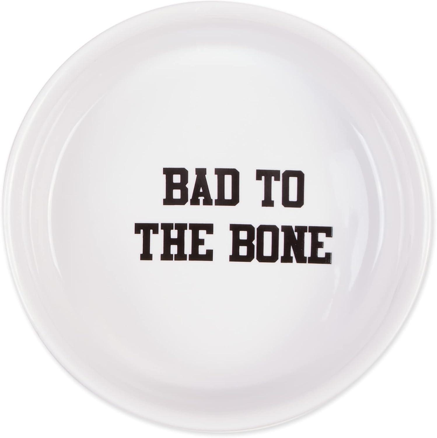 imageBone Dry Ceramic Food ampamp Water Bowls for Pets NonSlip for Secure Less Messy Feeding Microwave ampamp Dishwasher Safe Single Dish Large 75x24quot Red White ampamp BlueBad to the Bone