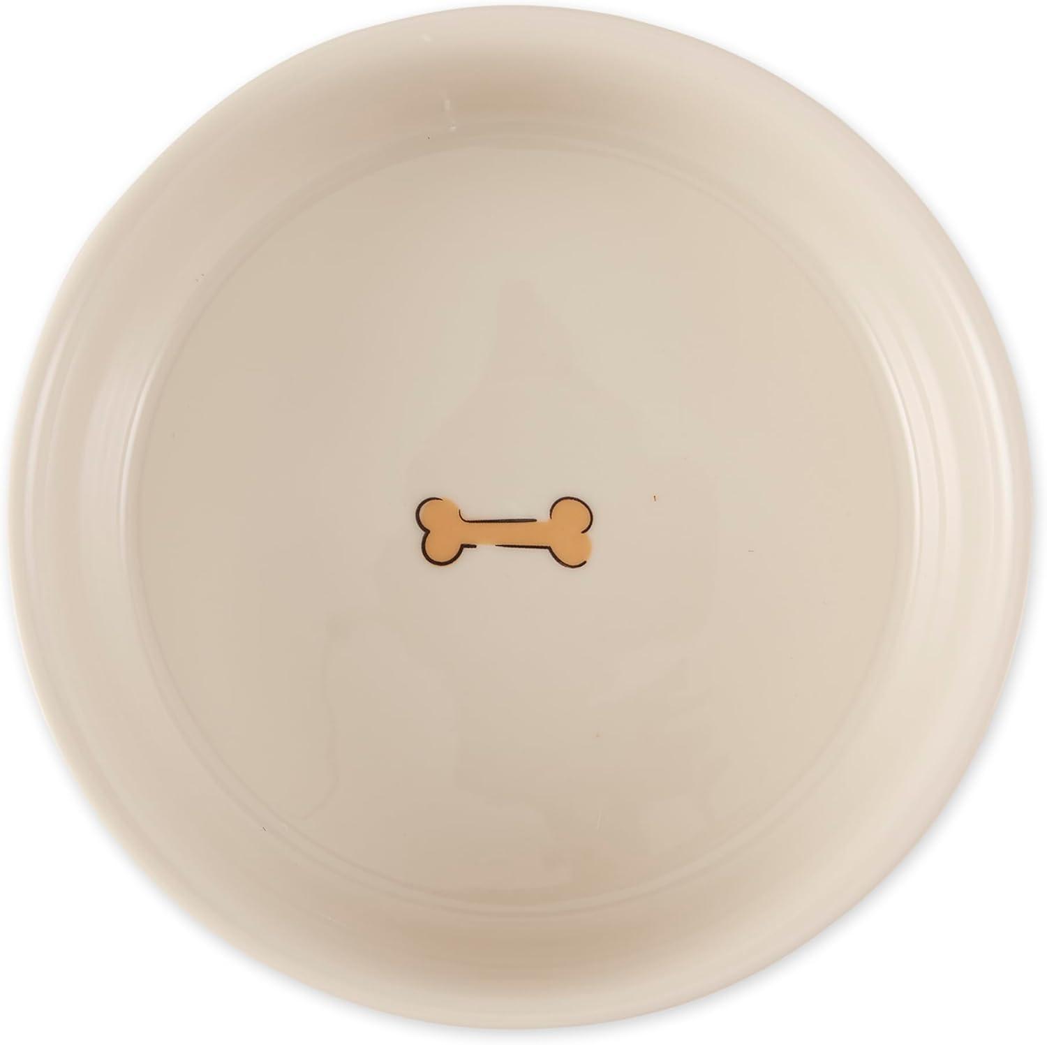 imageBone Dry Ceramic Food ampamp Water Bowls for Pets NonSlip for Secure Less Messy Feeding Microwave ampamp Dishwasher Safe Single Dish Large 75x24quot Red White ampamp BlueTerrazzo