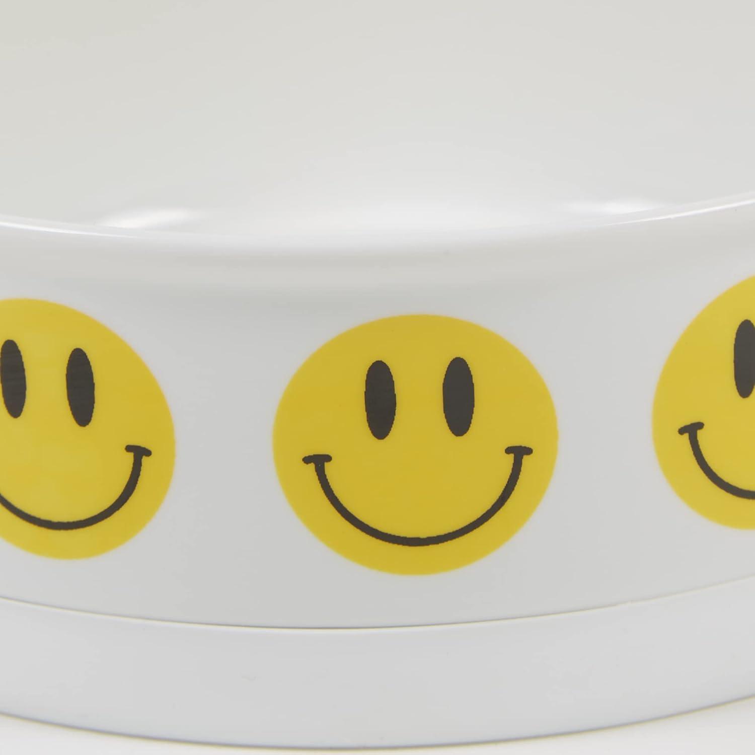 imageBone Dry Ceramic Food ampamp Water Bowls for Pets NonSlip for Secure Less Messy Feeding Microwave ampamp Dishwasher Safe Single Dish Large 75x24quot Red White ampamp BlueSmiley Face
