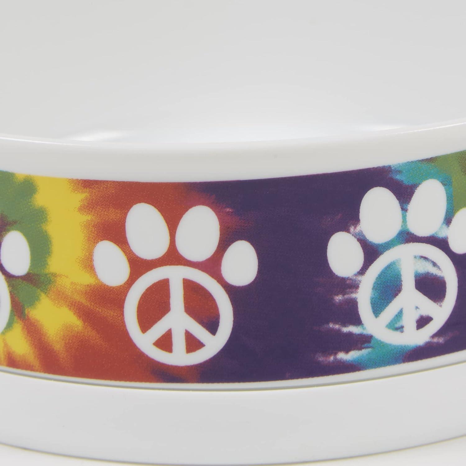 imageBone Dry Ceramic Food ampamp Water Bowls for Pets NonSlip for Secure Less Messy Feeding Microwave ampamp Dishwasher Safe Single Dish Large 75x24quot Red White ampamp BluePeace Paw