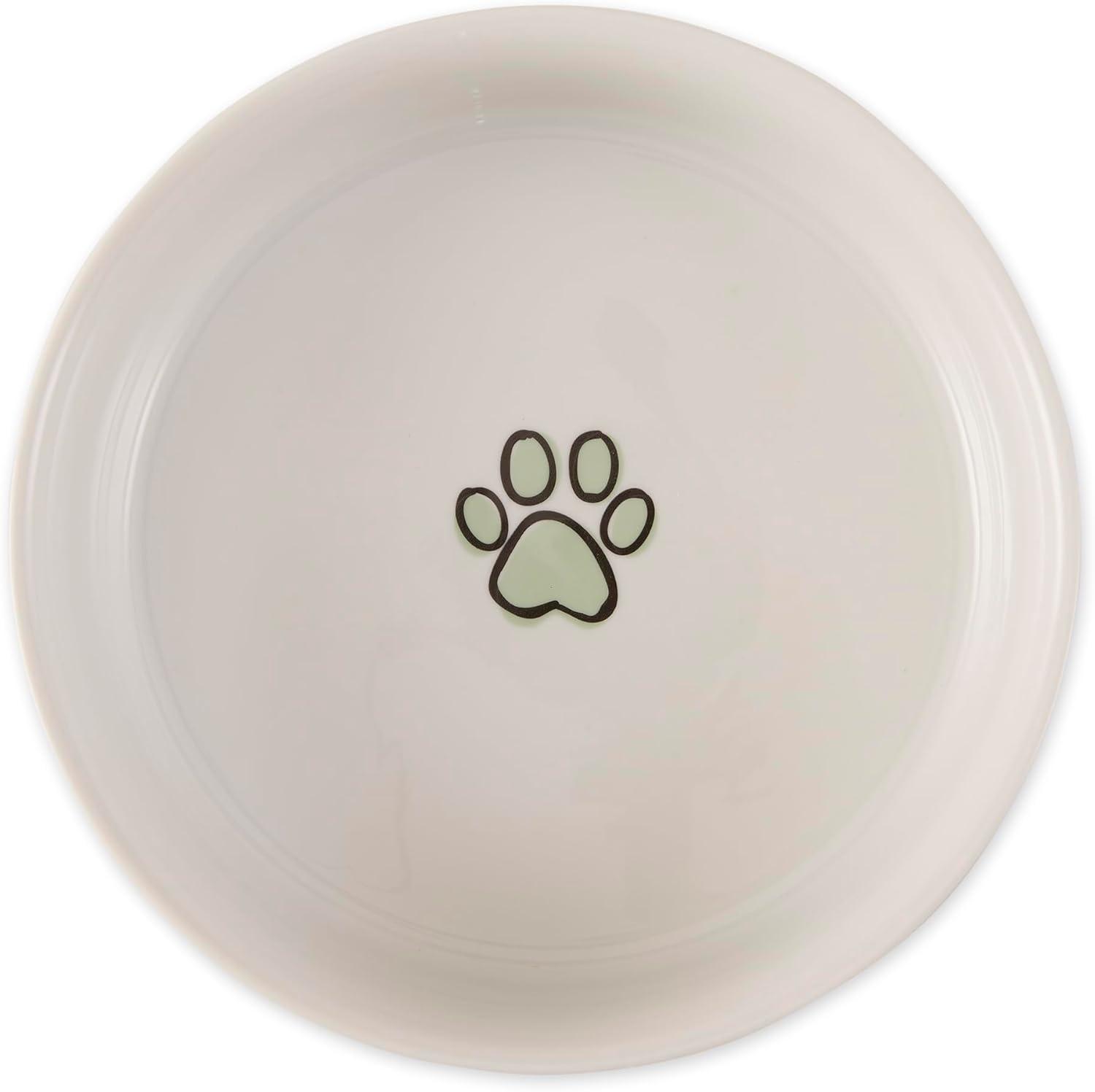 imageBone Dry Ceramic Food ampamp Water Bowls for Pets NonSlip for Secure Less Messy Feeding Microwave ampamp Dishwasher Safe Single Dish Large 75x24quot Red White ampamp BlueDesert Sage Petite Check