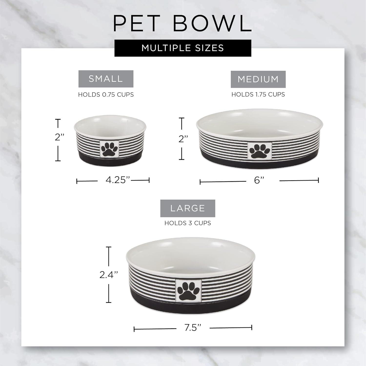 imageBone Dry Ceramic Food ampamp Water Bowls for Pets NonSlip for Secure Less Messy Feeding Microwave ampamp Dishwasher Safe Single Dish Large 75x24quot Red White ampamp BlueStars  Stripes