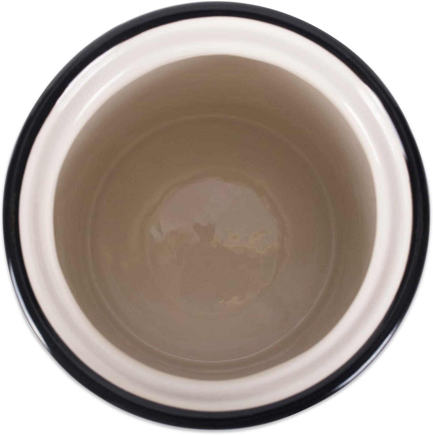 imageBone Dry Dog Bone Ceramic Pet Bowl ampamp Canister Canister 55x55x825 BlackWhiteBlackWhite