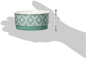 imageBone Dry Lattice Collection Pet Bowl ampamp Canister Single Dish Large 75x24quot Nautical BlueAqua