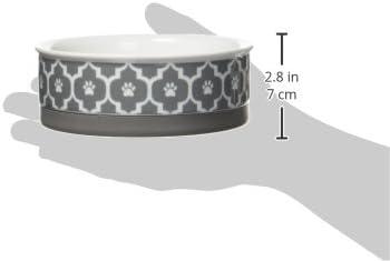 imageBone Dry Lattice Collection Pet Bowl ampamp Canister Single Dish Large 75x24quot Nautical BlueGray