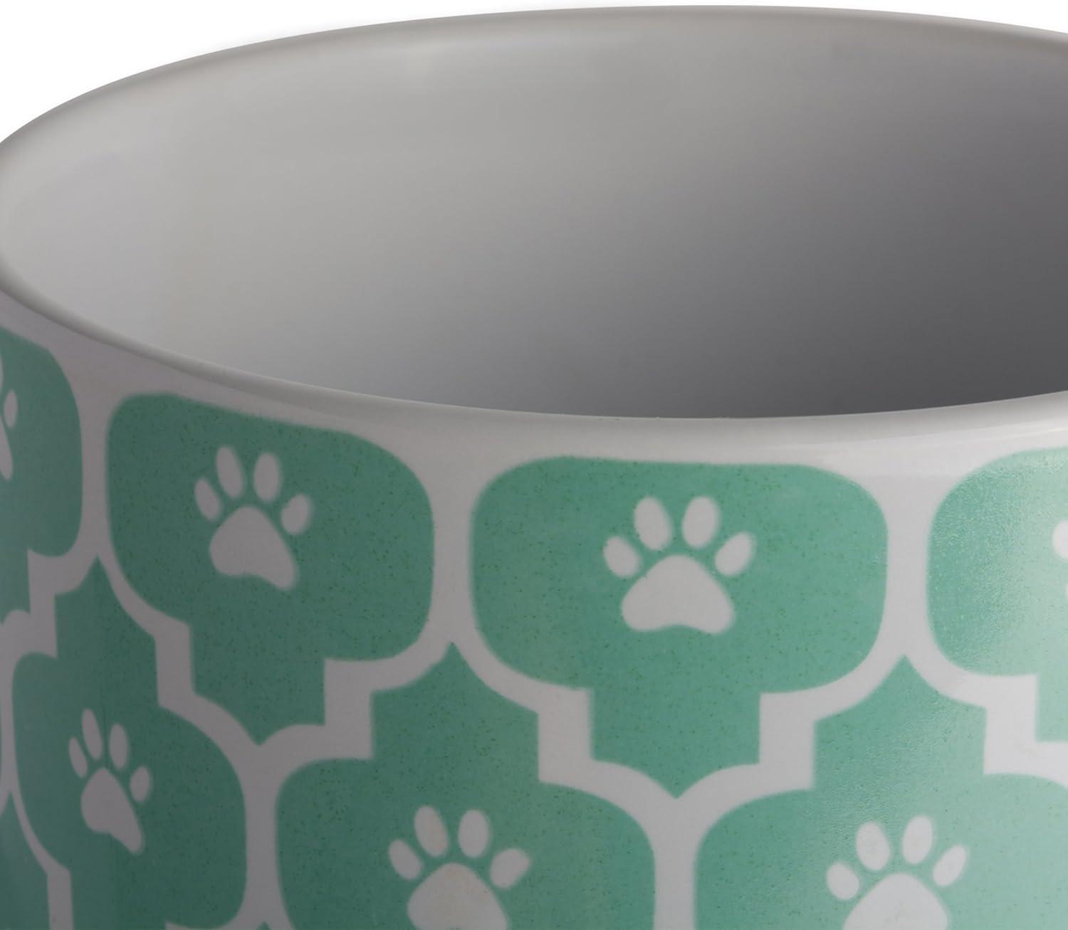 imageBone Dry Lattice Collection Pet Bowl ampamp Canister Treat Canister 4x65quot Nautical BlueAqua