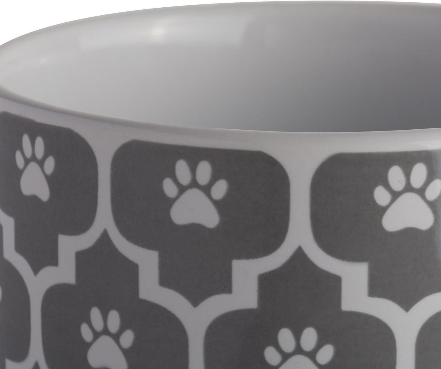 imageBone Dry Lattice Collection Pet Bowl ampamp Canister Treat Canister 4x65quot Nautical BlueGray