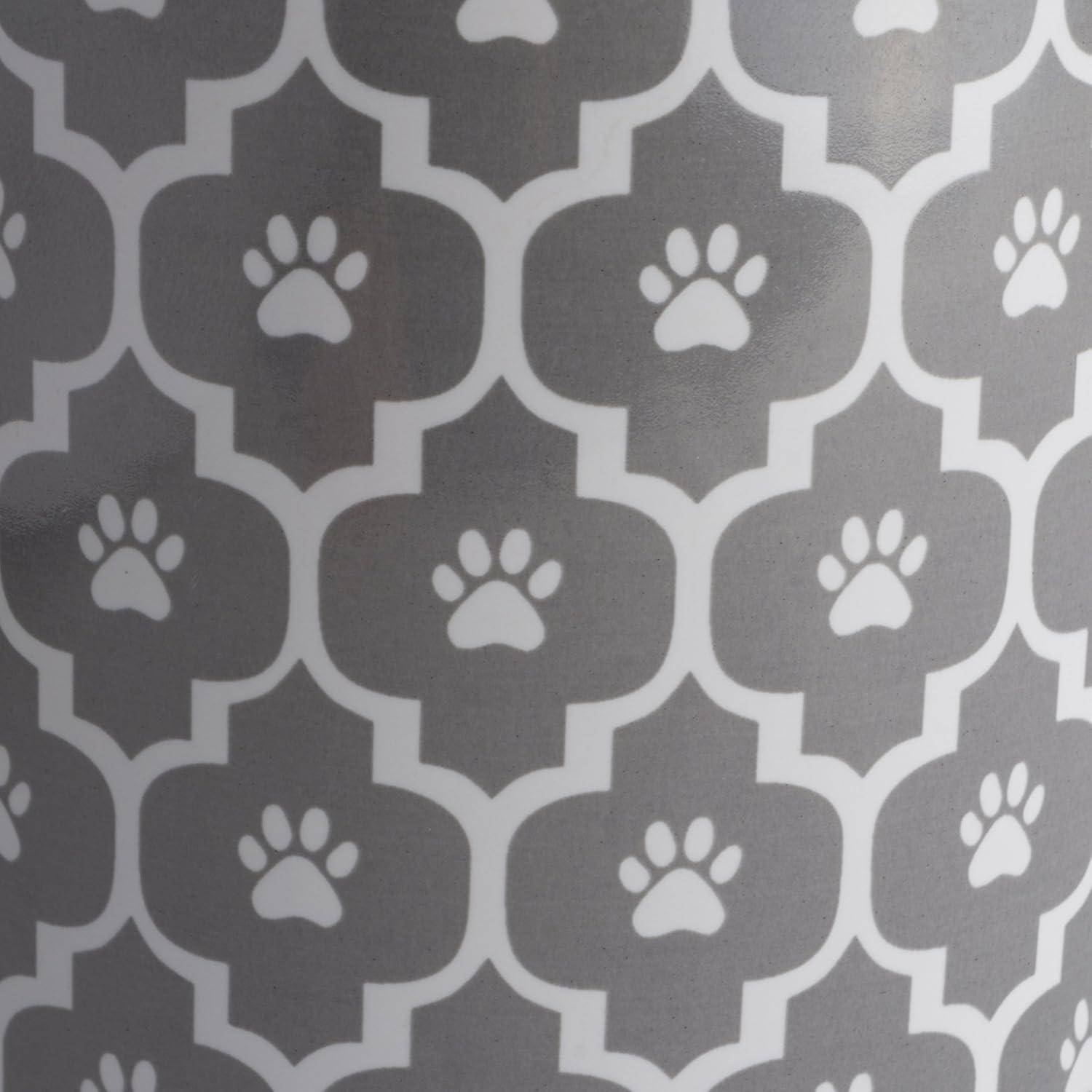 imageBone Dry Lattice Collection Pet Bowl ampamp Canister Treat Canister 4x65quot Nautical BlueGray