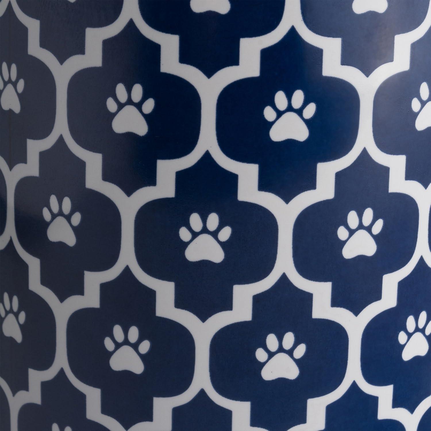 imageBone Dry Lattice Collection Pet Bowl ampamp Canister Treat Canister 4x65quot Nautical BlueNautical Blue