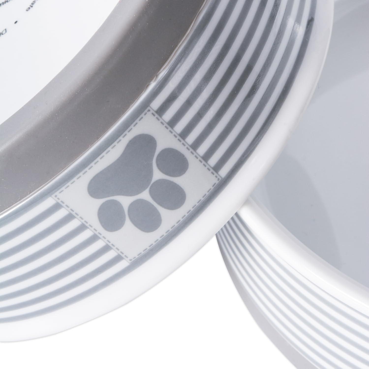 imageBone Dry Paw ampamp Patch Ceramic Pet Collection Large Set 75x24quot Nautical Blue Pack of 2Gray