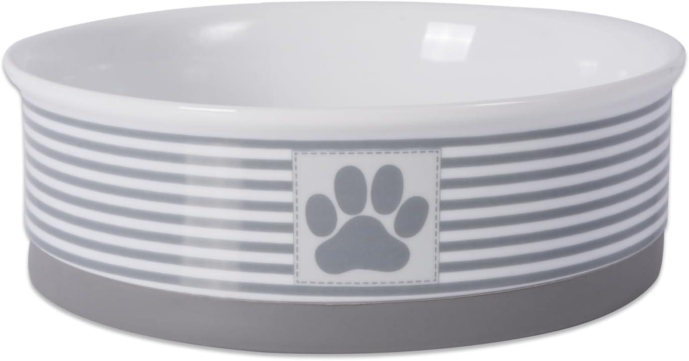imageBone Dry Paw ampamp Patch Ceramic Pet Collection Large Set 75x24quot Nautical Blue Pack of 2Gray